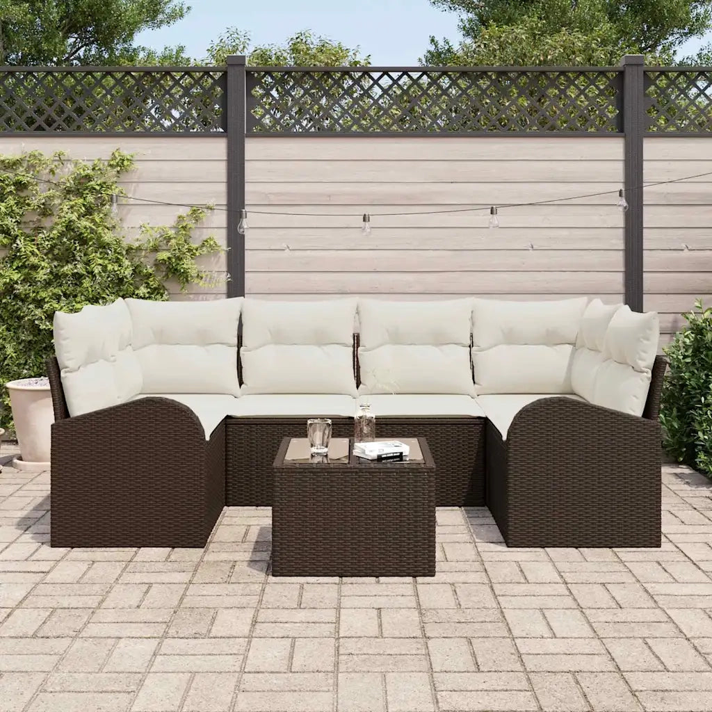 Set Divano da Giardino Marrone 55 x 55 x 37 cm polyrattan 3345938