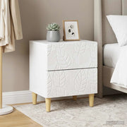 Comodino 2 pcs Bianco Lucido 43 x 34,5 x 48 cm 894994