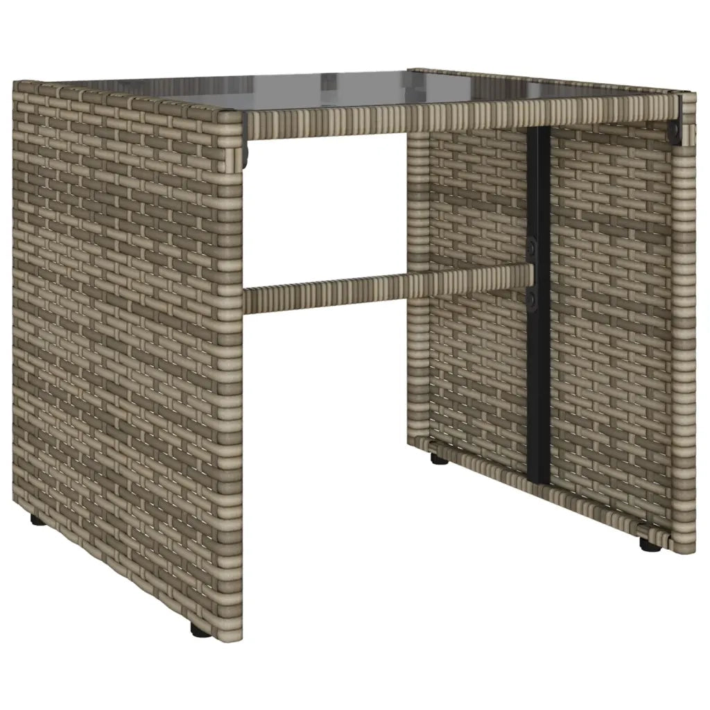 Set Divani da Giardino 4 pz con Cuscini in Polyrattan Grigio 4003880