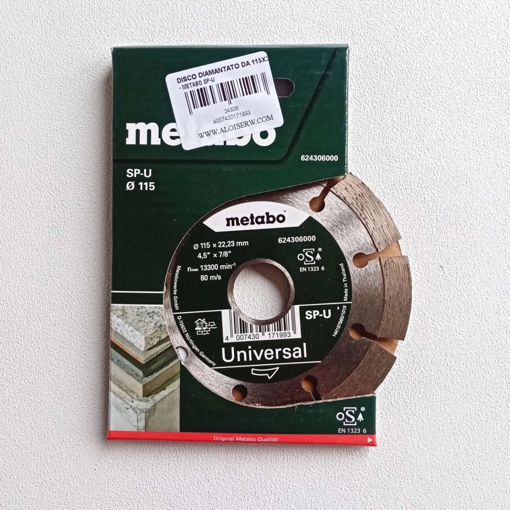 Metabo 115x22,23mm sp-u universal disco diamantato per edilizia