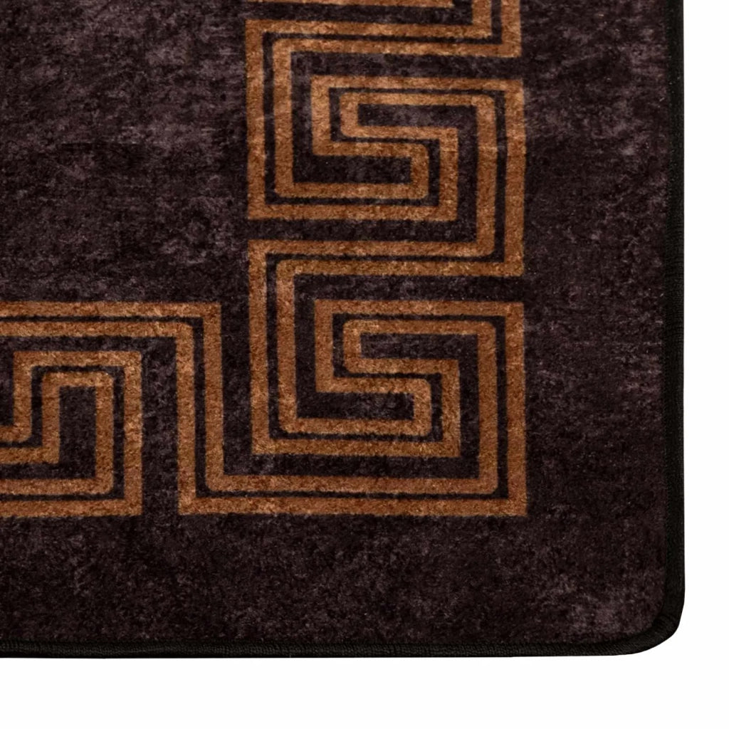 Runner Tappeto MARSA Nero 50 x 200 cm Poliestere e PVC 42023280