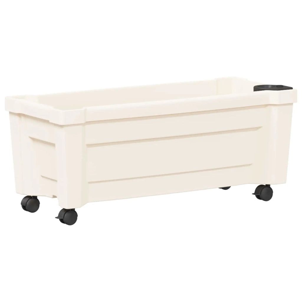 Vaso Calypso con Ruote Bianco 79 x 35 x 33 cm PP 42041719