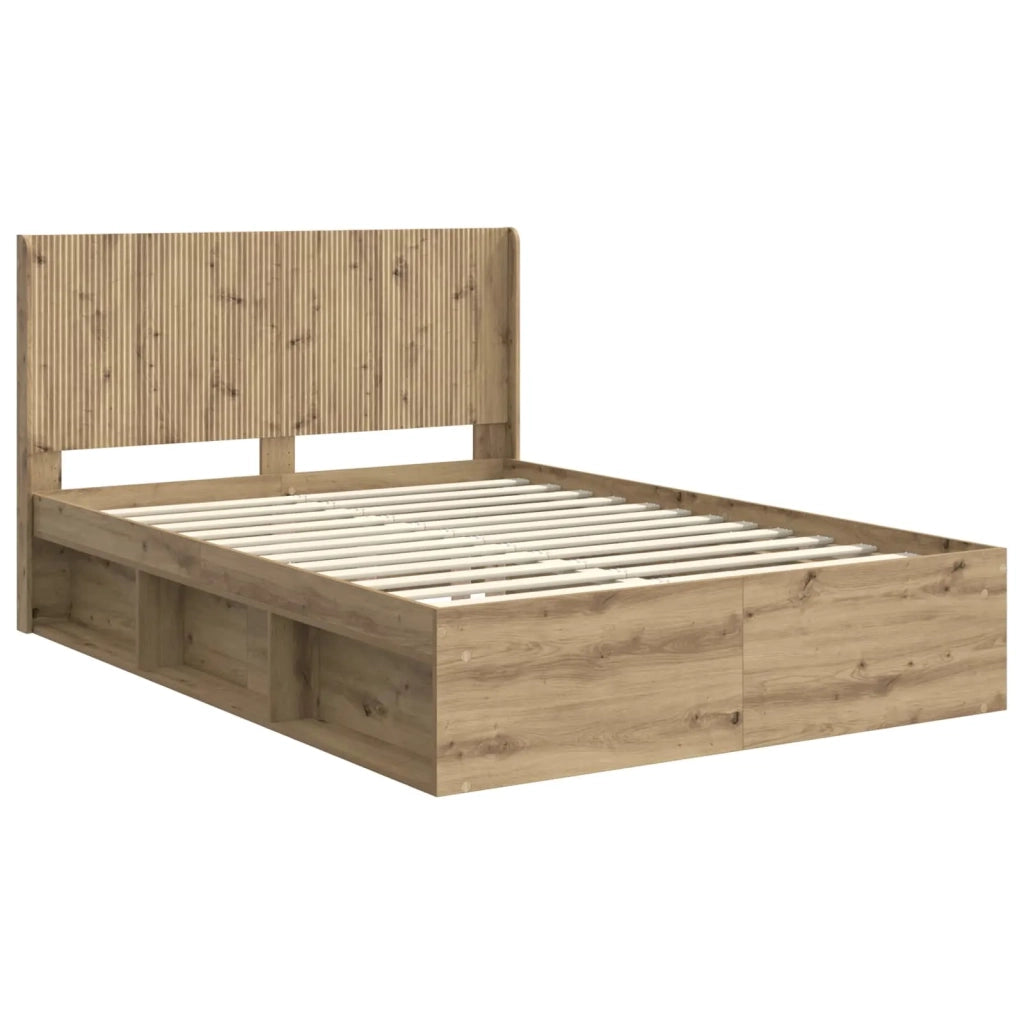 Letto da camera | Struttura del letto con stoccaggio e testata 3 pcs