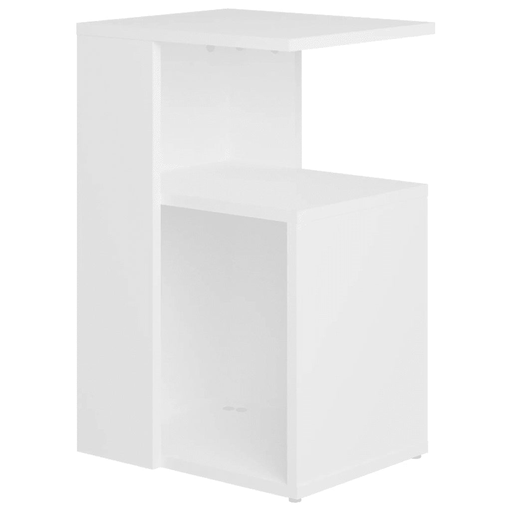 Tavolino da Salotto Bianco 36x30x56 cm in Legno Multistrato 802993