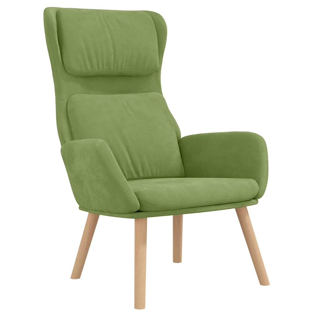 Poltrona Relax Verde Chiaro in Velluto 341354