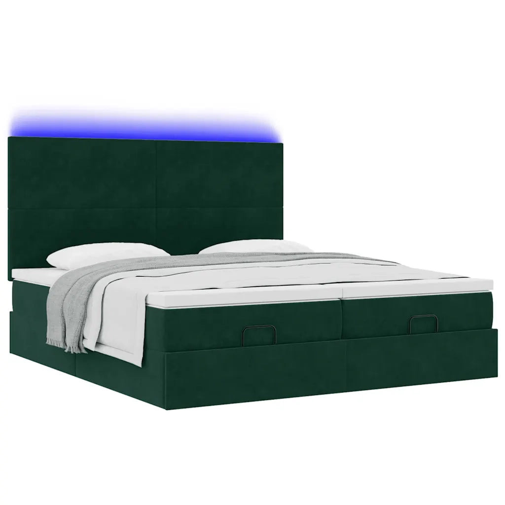Struttura Letto Pouf con Materassi 160x200 cm Velluto 3314600