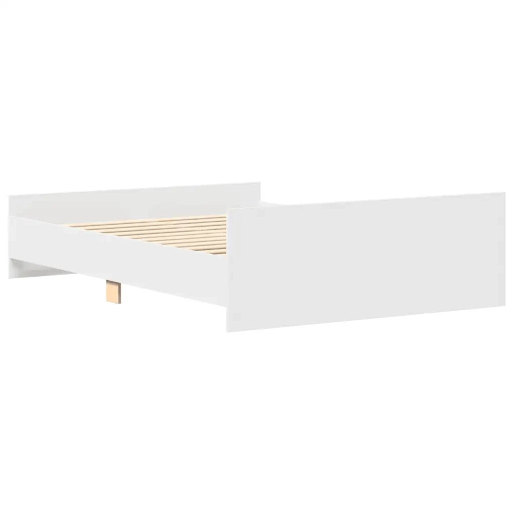 Giroletto con Testiera e Pediera-Struttura Letto Bianco 120x200 cm