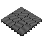 Piastrella per Decking 11 pcs Grigio 30 x 30 cm WPC 42046675