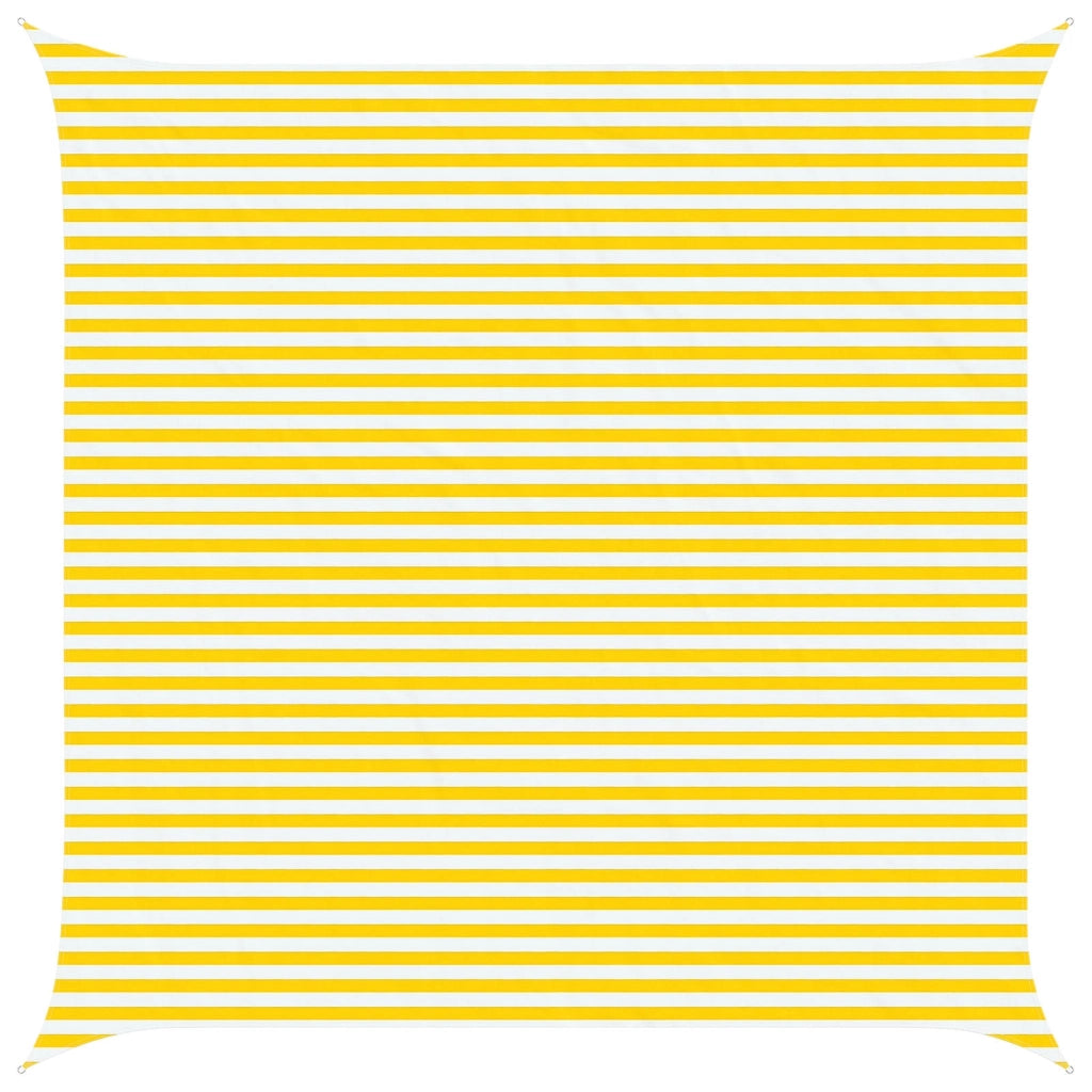 Telo Ombra da Esterno Giallo e Bianco 5 x 5 m 42030979