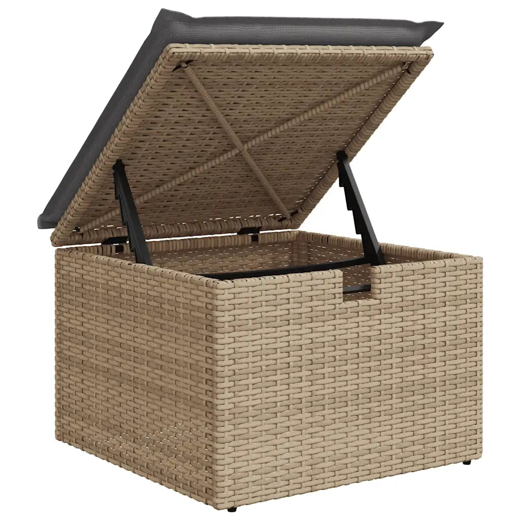 Set Divano da Giardino 5 pz con Cuscini Beige in Polyrattan 3325265