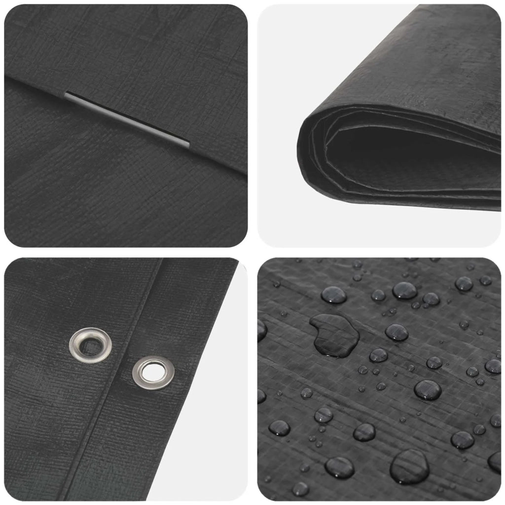 Telo con Occhielli Grigio Antracite 8 x 10 m 90 gsm PE 42039445