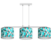 Lampadario Demeter Lampex 3 luci E27 bianco multicolor
