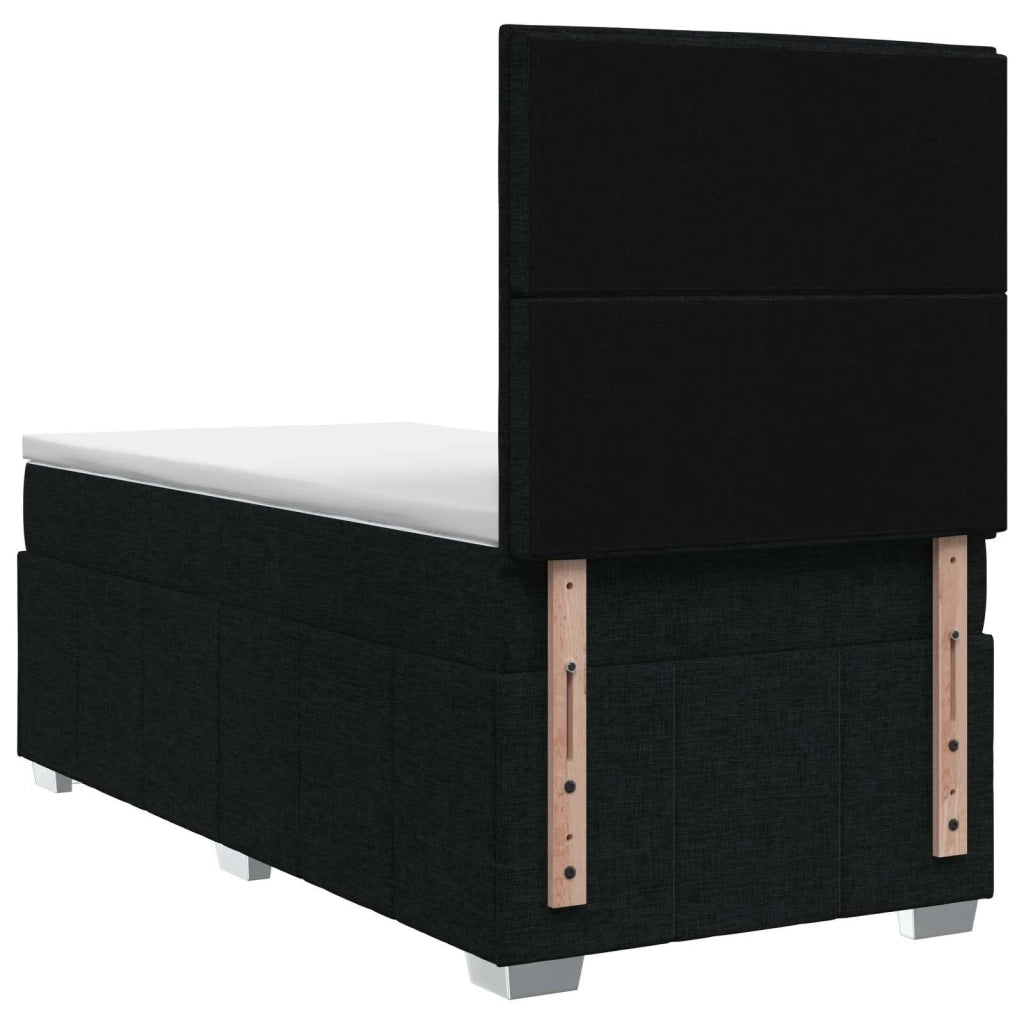 Letto box spring con materasso Nero 80 x 200 cm Tessuto 3454003