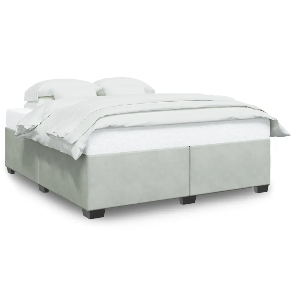 Giroletto senza Materasso Grigio Chiaro 180x200 cm Velluto 3284649