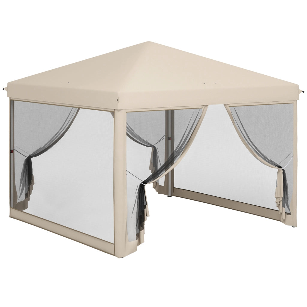Gazebo da Giardino 3x3 m ¨C Minimal ¨C Beige Acciaio