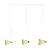 Lampada sospesa MODA conica 3xE27 bianco oro Emibig
