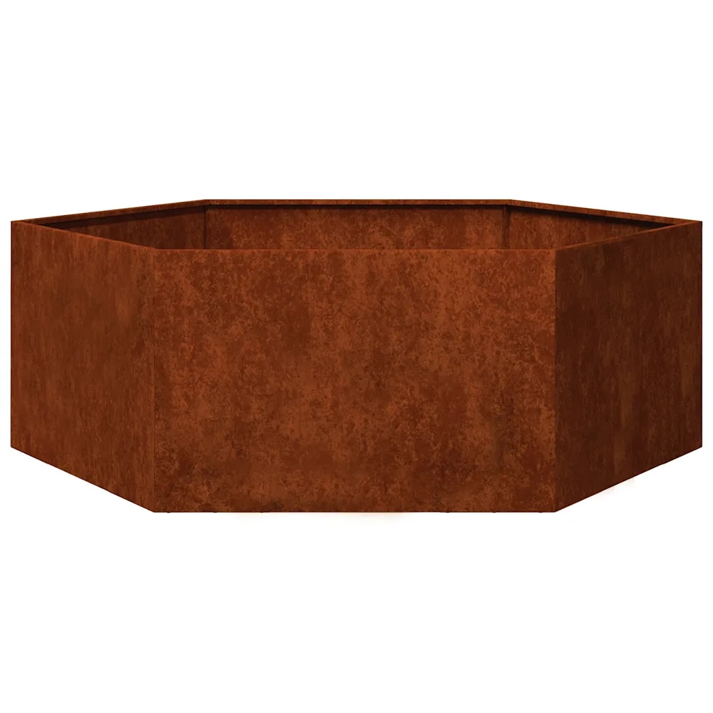 Fioriera Ruggine 138x120x45 cm Acciaio Corten 823677