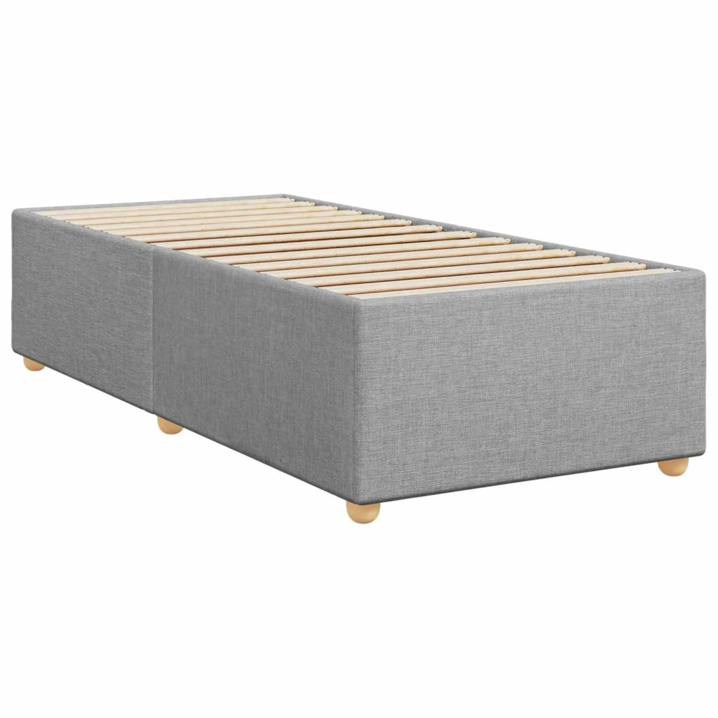 Letto box spring con materasso Grigio Chiaro 90 x 190 cm 3451053