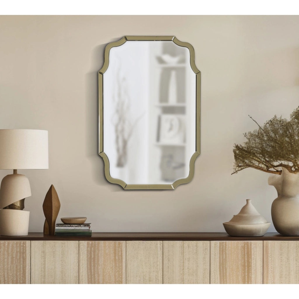 Specchio con Cornice Classico 11, Oro, MDF, 90x60x1 cm
