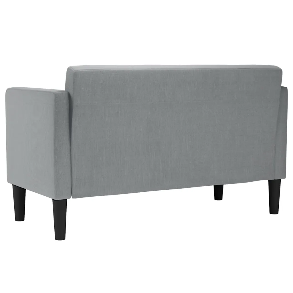 Divano Divanetto Grigio Chiaro 111 cm in Tessuto 4100560
