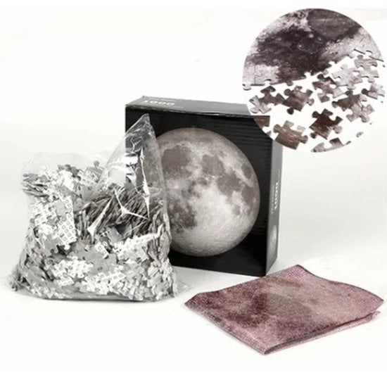 Puzzle a 1000 pezzi con luna rotonda - Diametro 26,57 pollici - Puzzle per adulti - Carta - Colori vivaci - Stimolazione logica