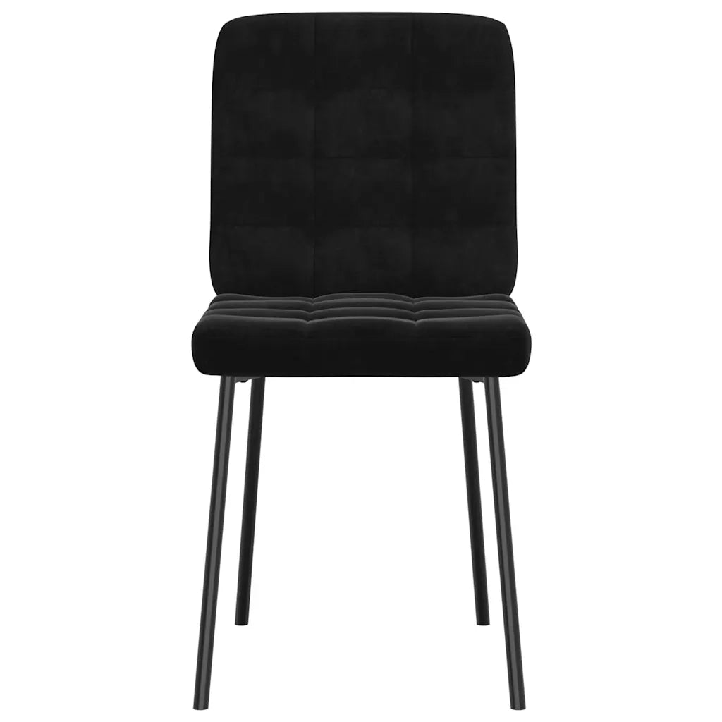 Sedie da Pranzo 2 pz Nere in Velluto 4101086