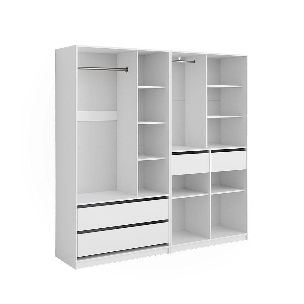 Vicco Armadio Bianco 200 x 200 cm Set di 2