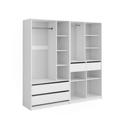 Vicco Armadio Bianco 200 x 200 cm Set di 2