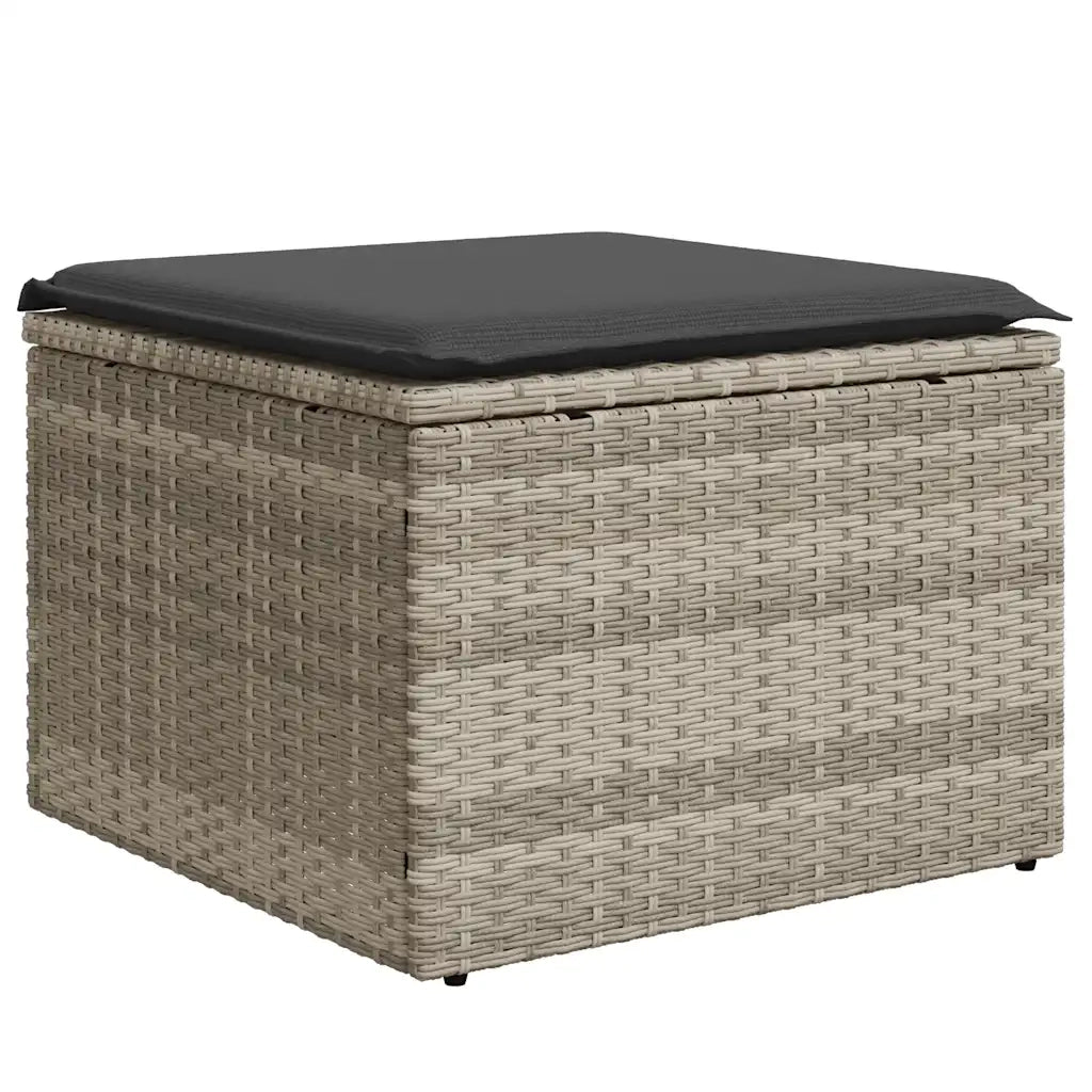 Set Divano da Giardino 6pz con Cuscini Grigio Chiaro Polyrattan 3268502