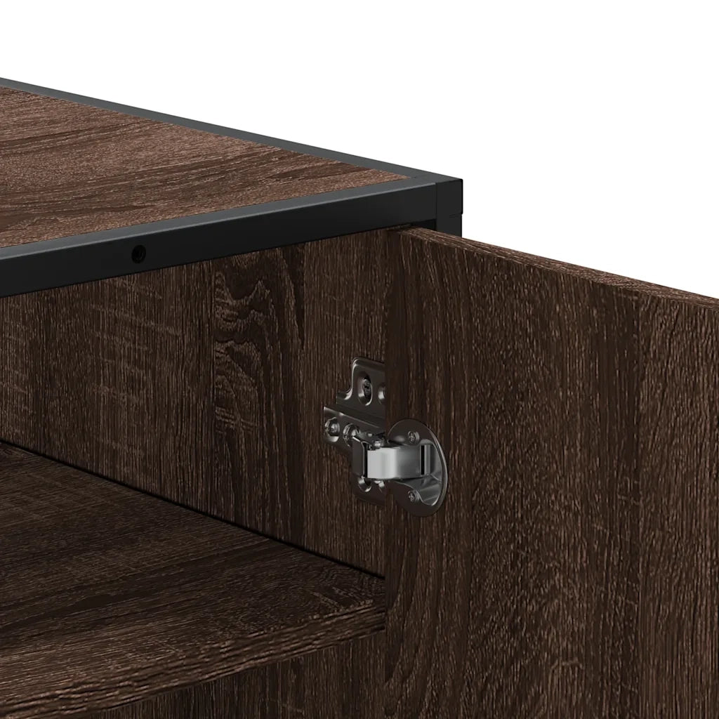 Scarpiera Rovere Marrone 75x38x97,5cm Legno Multistrato Metallo 3300869