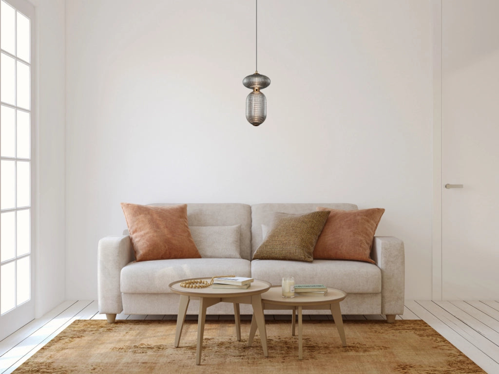 Lampada a sospensione NICO nero vetro fumé LED 11W Italux