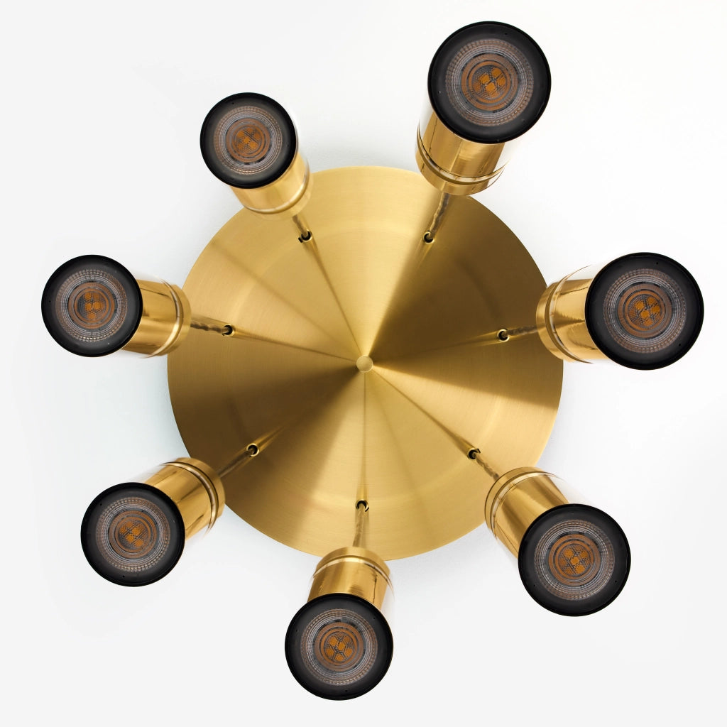 Lampada sospesa moderna tonda Ø37 oro 7xGU10 ALAS Jupiter