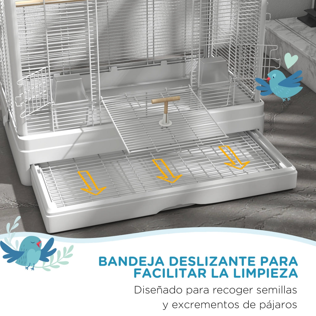 Gabbia per Uccelli ¨C Minimal ¨C Bianco 61x36.5x98 cm