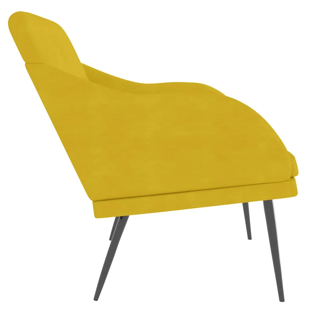 Panca Gialla 110x76x80 cm in Velluto 351450