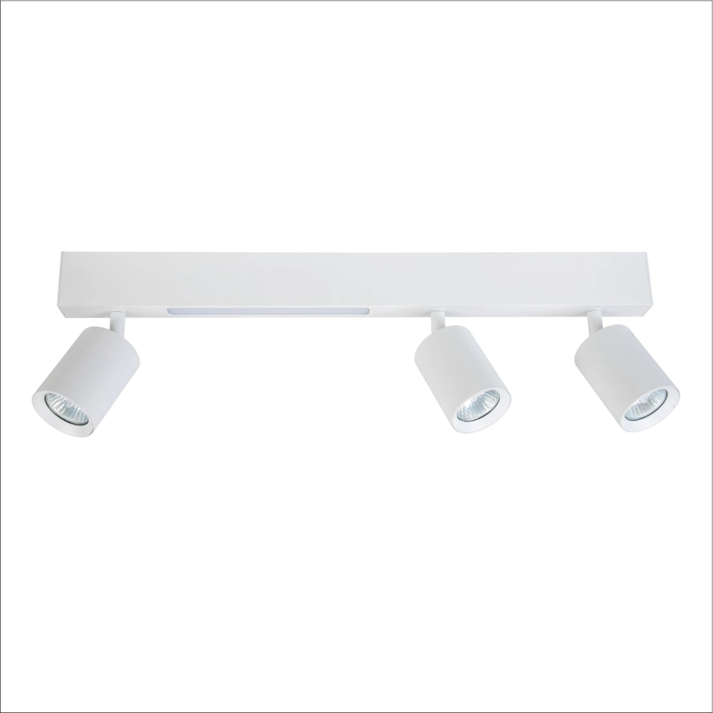 Faretto soffitto triplo barra bianco LED 5W 3xGU10 Milagro