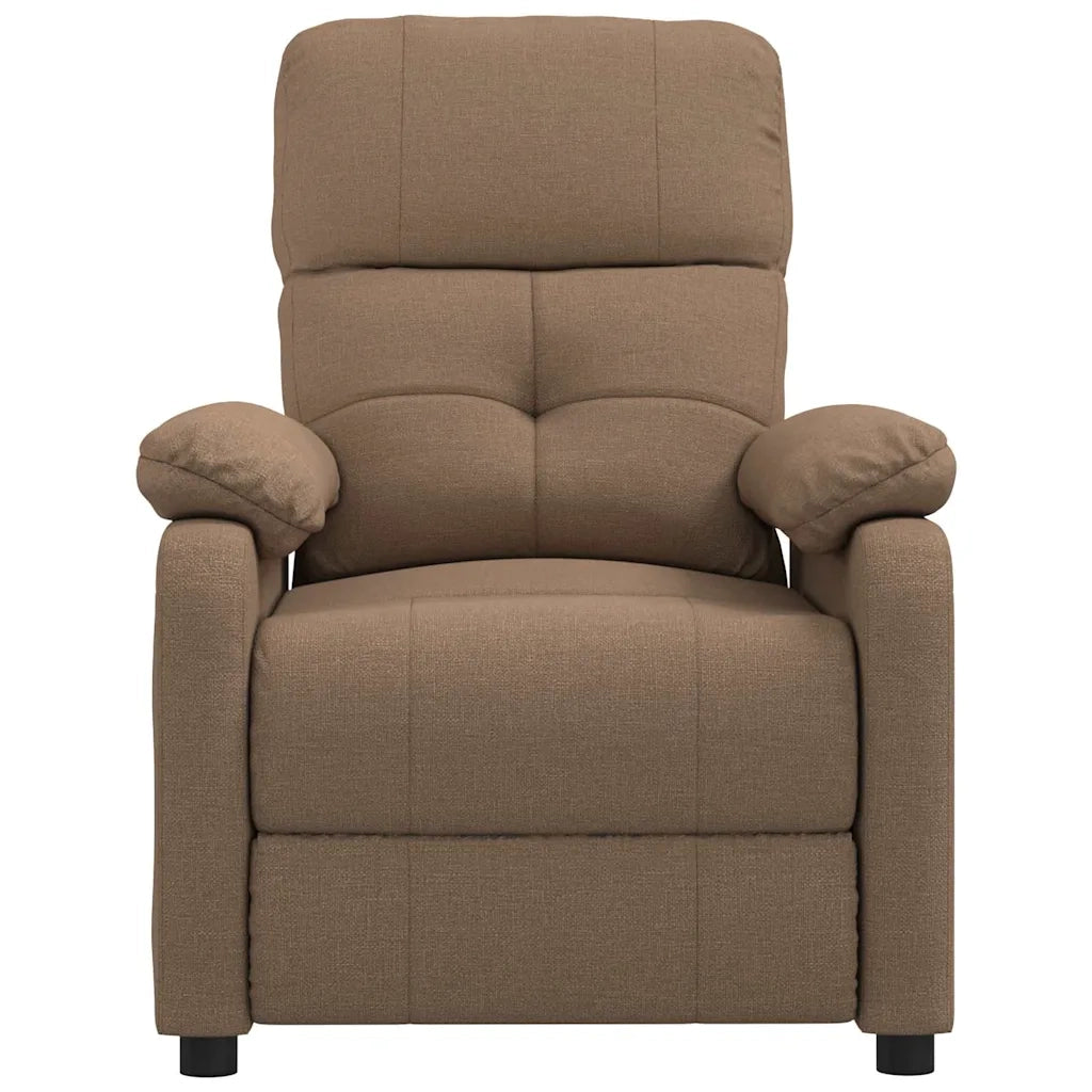 Poltrona Reclinabile in Tessuto Marrone 289666