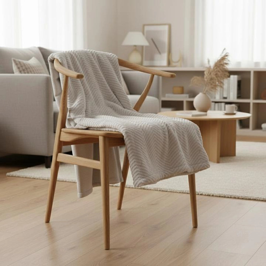 Coperta a quadri beige 130x170cm ARYNDAL