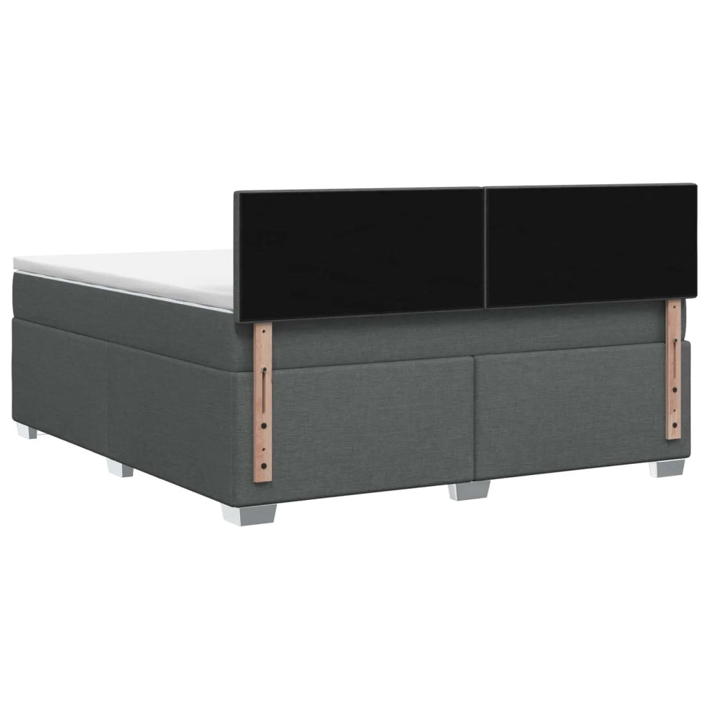Letto box spring con materasso Grigio Scuro 160 x 200 cm 3450517