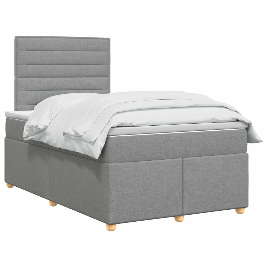 Letto box spring con materasso Grigio Chiaro 120 x 200 cm 3453851
