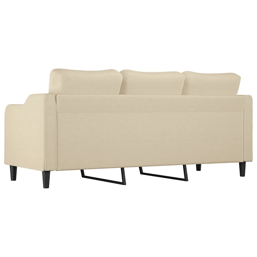 Divano a 3 Posti-Sofa 3 Posti Crema 180 cm in Tessuto 333036