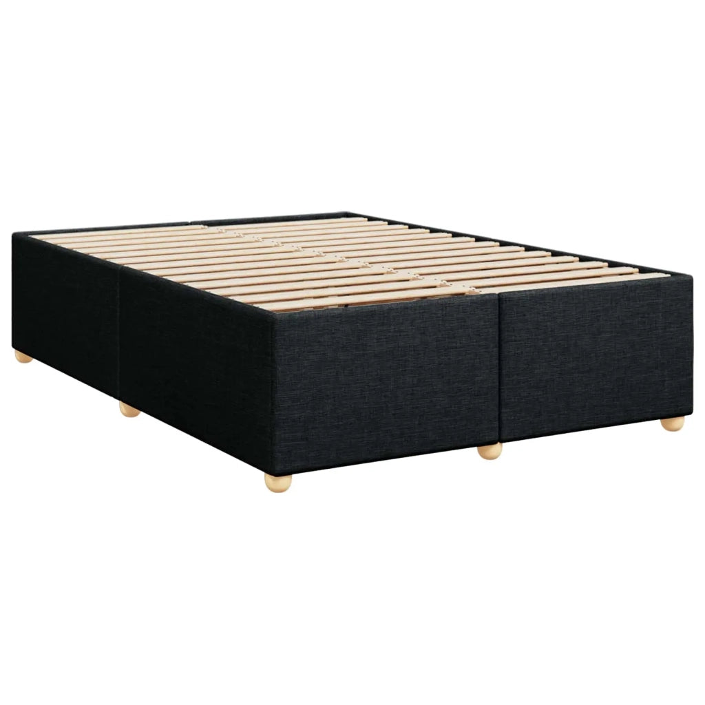 Letto box spring con materasso Nero 140 x 200 cm Tessuto 3450967