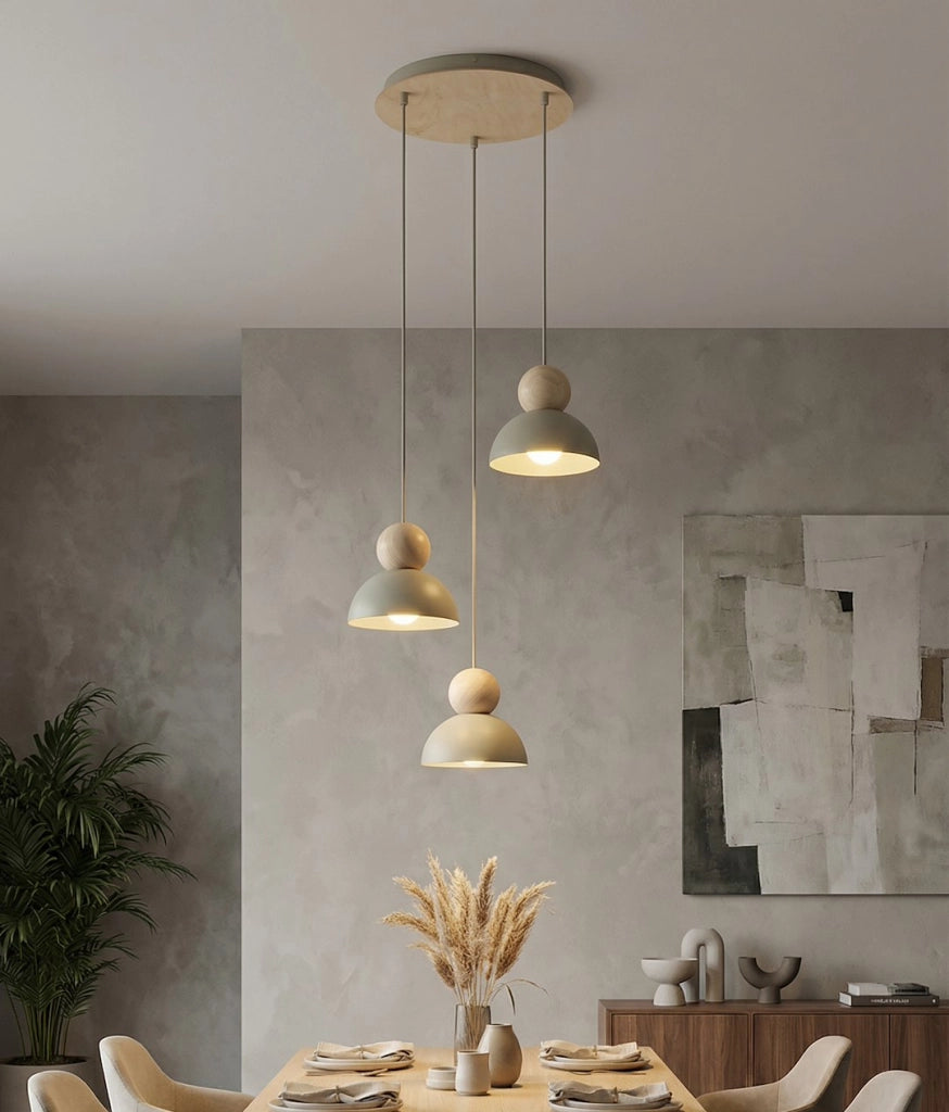 Lampada a sospensione japandi KAKI beige 3xE27 Emibig