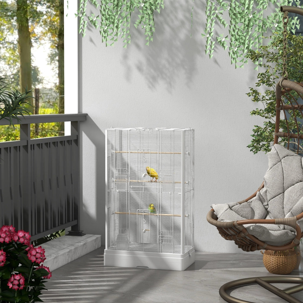 Gabbia per Uccelli ¨C Minimal ¨C Bianco 61x36.5x98 cm