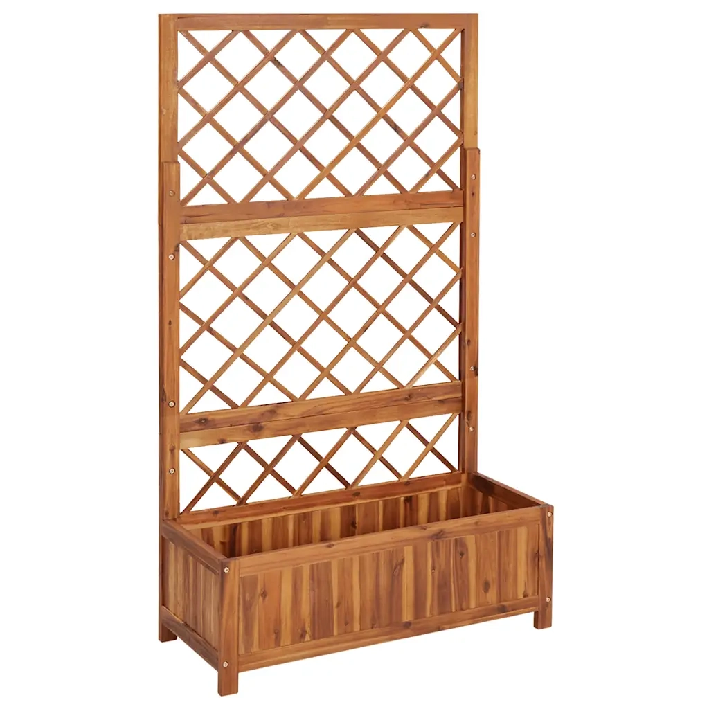 Letto Rialzato con Graticcio 85x38x150 cm in Massello di Acacia 316542
