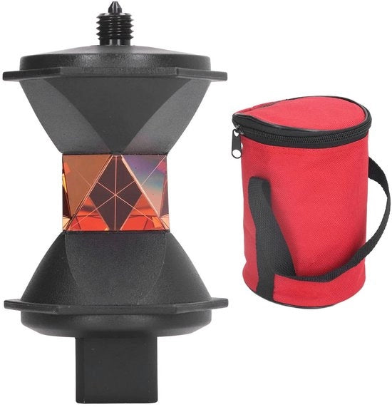 Riflettore a Prisma 360° - Stazione Totale Riflettore - Disposizione +23,1 mm - Vetro K9 - Leggero e Compattabile
