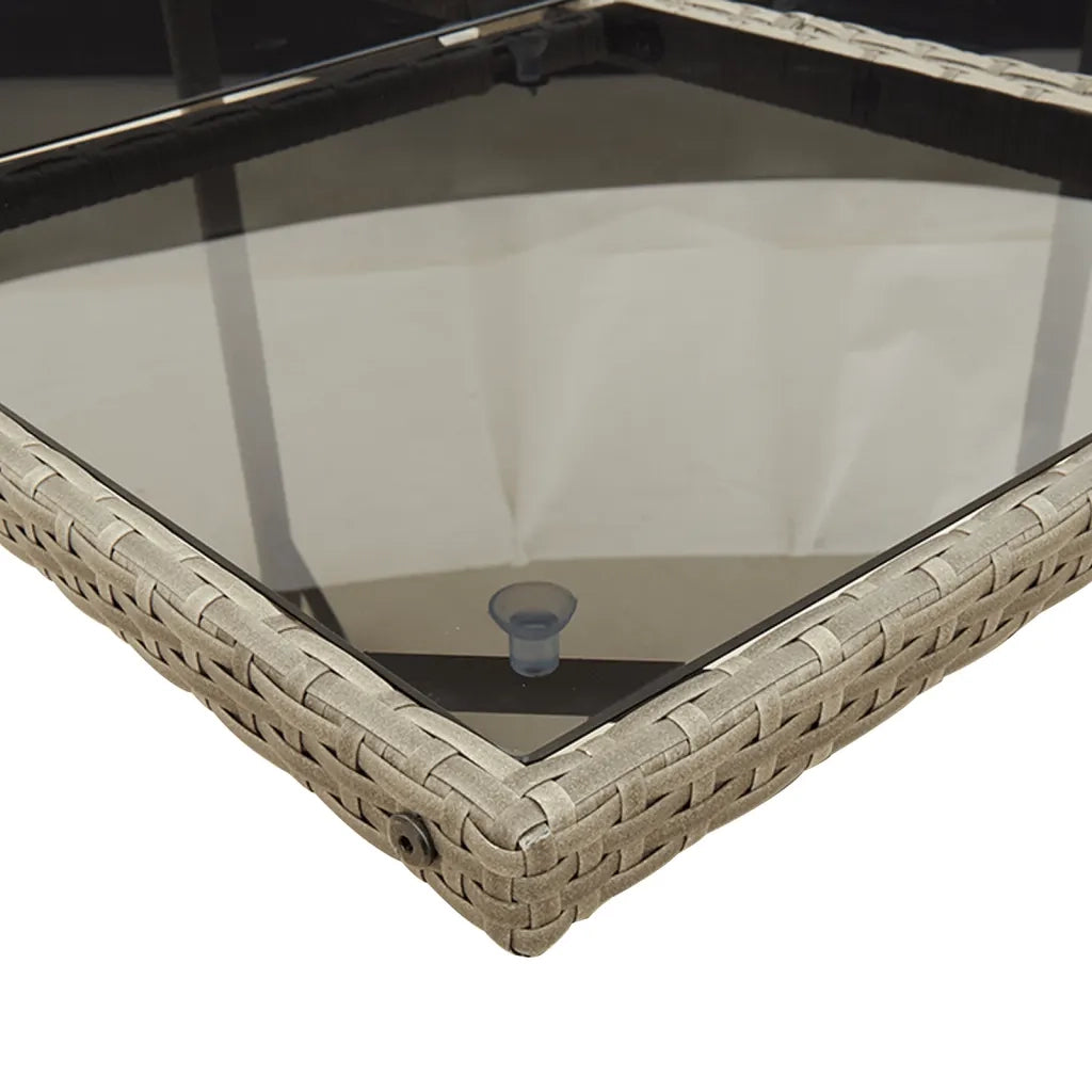 Set da pranzo da giardino da 13 pz con Cuscini in Polyrattan Grigio 3277896