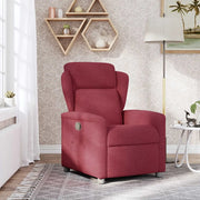 Poltrona Reclinabile in Tessuto Rosso Vino 4015579