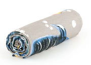 Telo Arredo Granfoulard Copritutto Cotone Made Italy Vari Disegni Arredatutto Copriletto Multiuso - 1 Piazza - Pesci Beige
