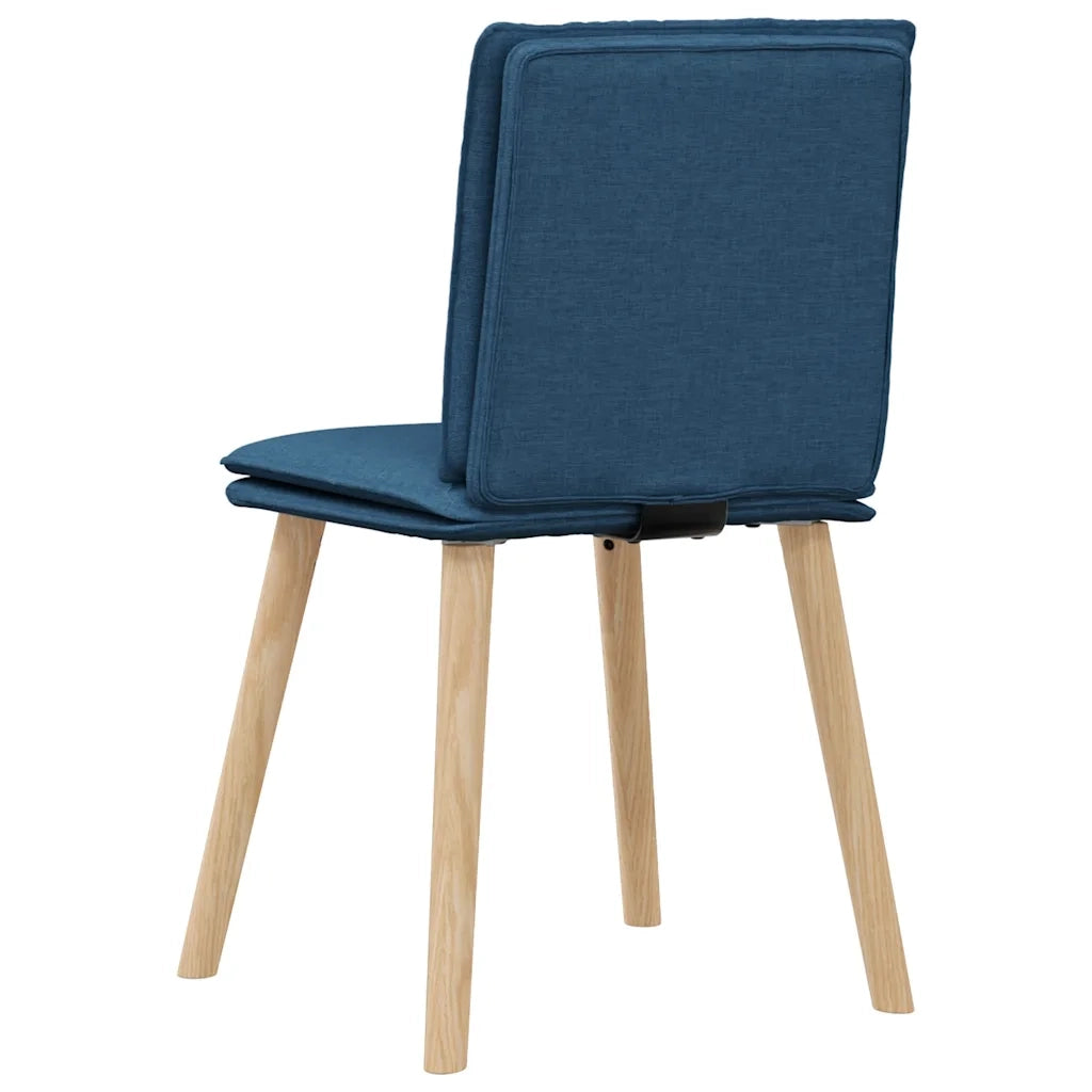 Sedie da Pranzo 4 pz Blu in Tessuto 3315363