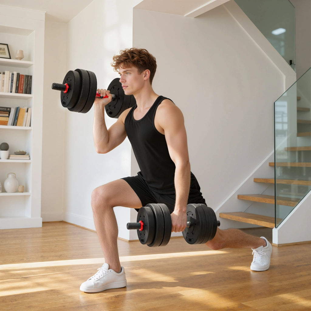 Set manubri 25 kg con barra ¨C Minimal ¨C Nero